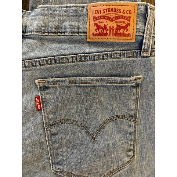 Levis 711 Skinny Distressed Light Wash Jeans Size W29 L30 - Picture 7 of 10